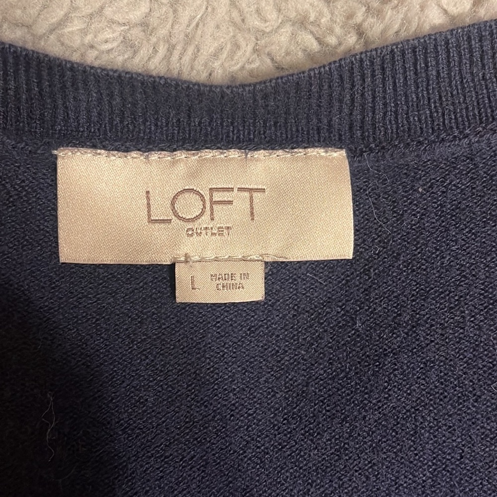 Navy Cardigan with white trim - Picture 4 of 5